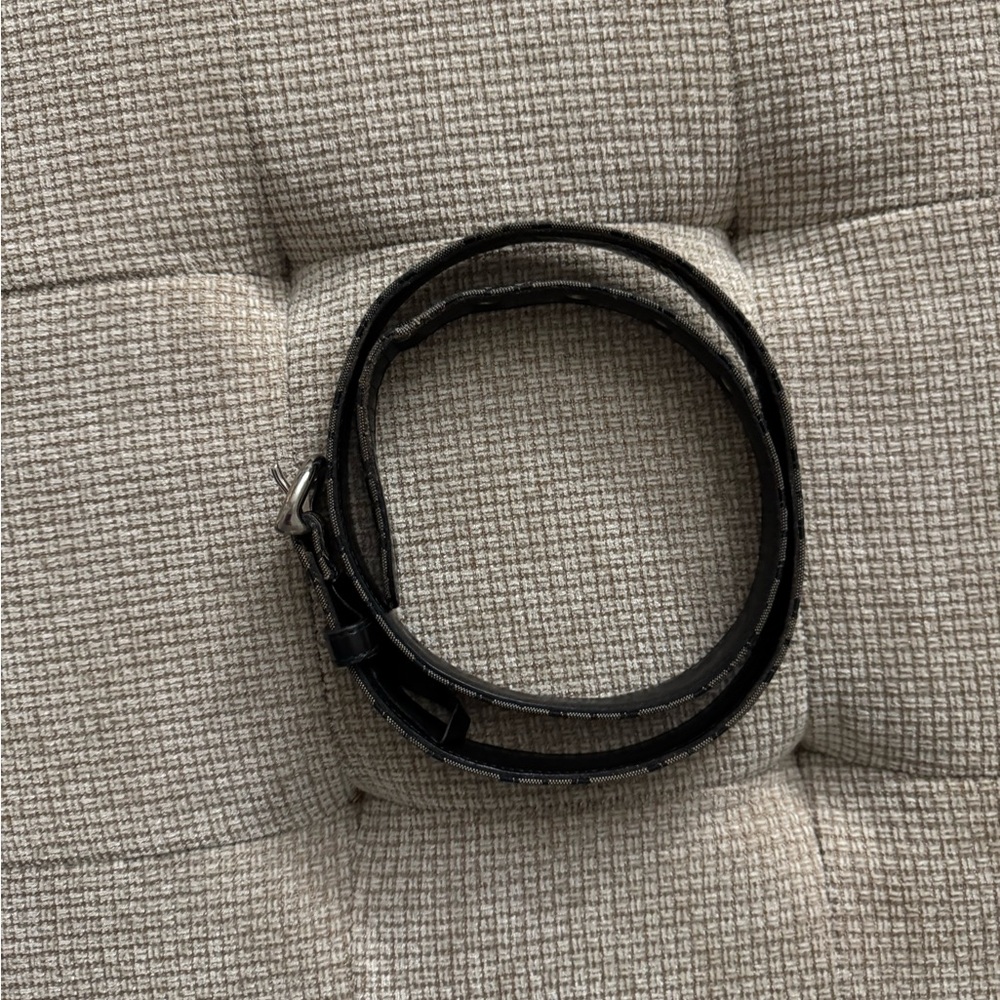Coach Black and Gray Patterned Belt, Small size - Picture 5 of 8